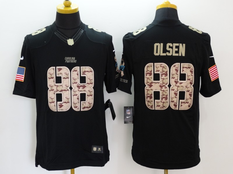 Men's Carolina Panthers Greg Olsen #88 Black Jersey